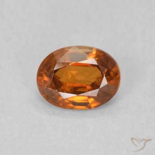 0.52ct Naturale Arancio Medio Zircone, Ovale, VS