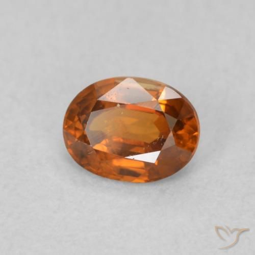 Zircone Arancio Medio naturale da 0.52 ct, Ovale, VS