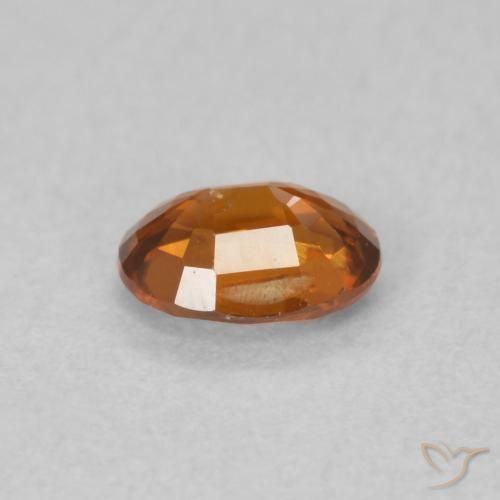 Zircone Arancio Medio naturale da 0.52 ct, Ovale, VS