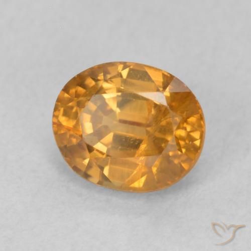 Zircone Marrone arancio naturale da 1.04 ct, Ovale, VS
