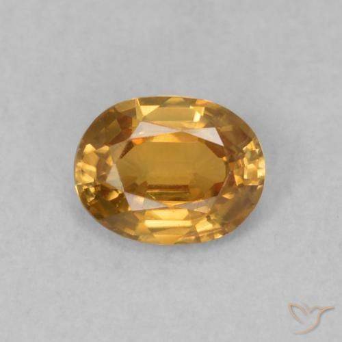 0.53ct Naturale Marrone dorato Zircone, Ovale, VS