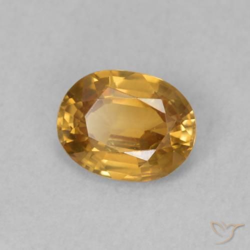 Zircone Marrone dorato naturale da 0.53 ct, Ovale, VS