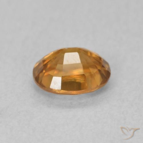 Zircone Marrone arancio naturale da 0.67 ct, Ovale, VS