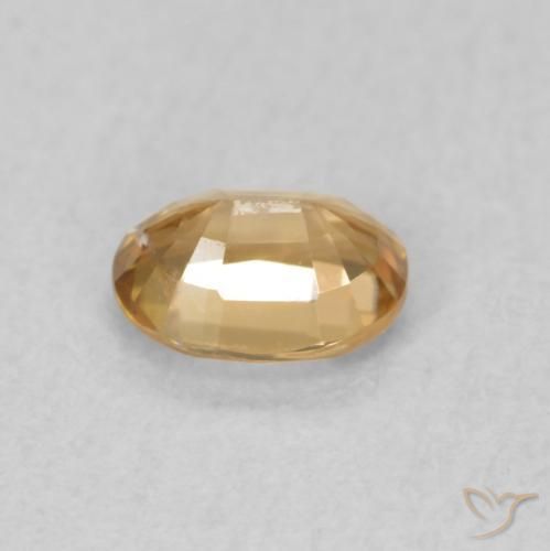 Zircone Golden-Peach naturale da 0.57 ct, Ovale, VS