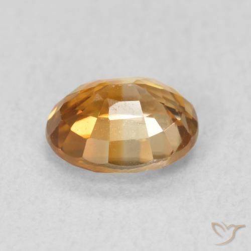 Zircone Marrone arancio naturale da 0.96 ct, Ovale, VVS-VS