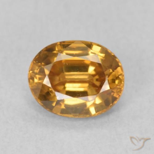 1.00ct Naturale Marrone dorato Zircone, Ovale, VVS-VS