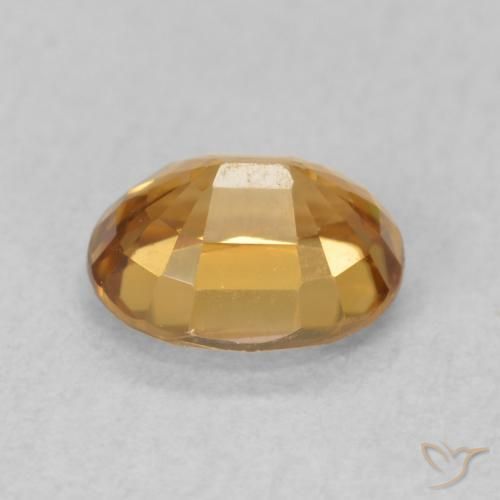 Zircone Marrone dorato naturale da 1.00 ct, Ovale, VVS-VS