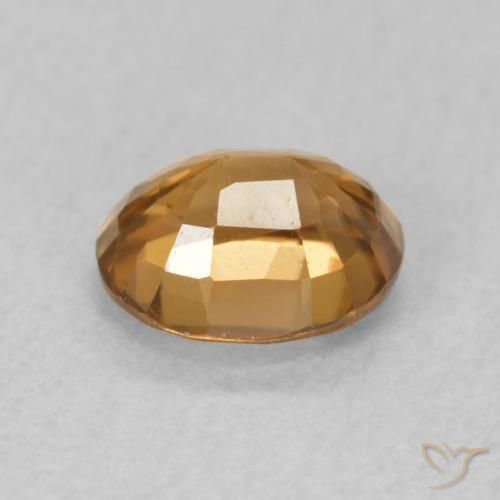 Zircone Marrone arancio naturale da 1.02 ct, Ovale, VVS-VS