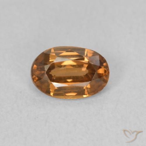 0.75ct Naturale Arancio Medio Zircone, Ovale, VVS-VS