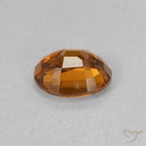 Zircone Arancio Medio naturale da 1.09 ct, Ovale, VVS