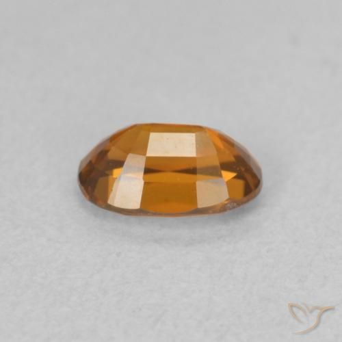 Zircone Arancio Medio naturale da 0.80 ct, Ovale, VVS