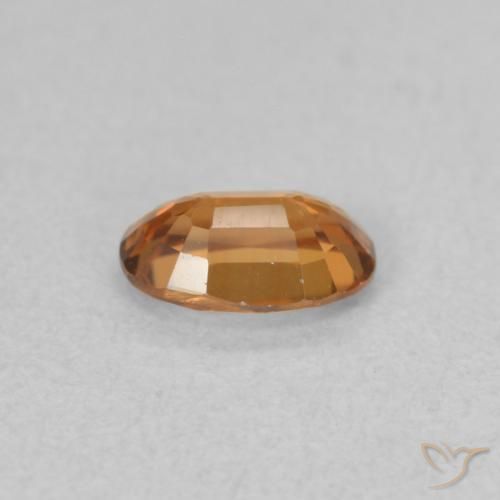 Zircone Marrone arancio naturale da 0.64 ct, Ovale, VVS