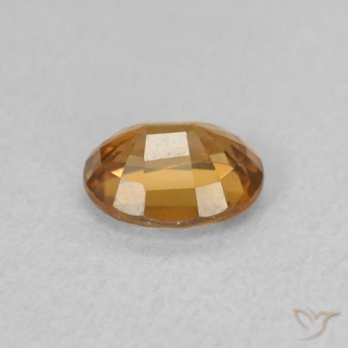 Zircone Arancio Medio naturale da 0.94 ct, Ovale, VVS