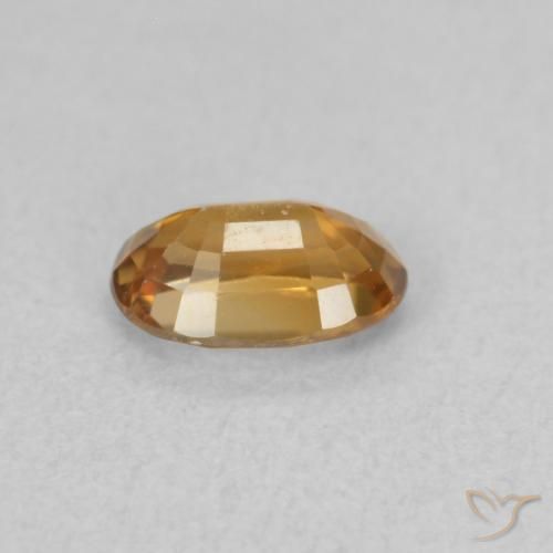 Zircone Arancio Medio naturale da 0.80 ct, Ovale, VVS