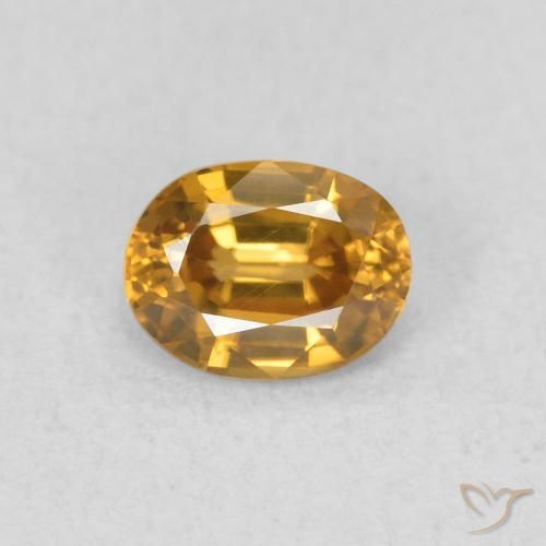 0.59ct Naturale Oro Zircone, Ovale, VVS