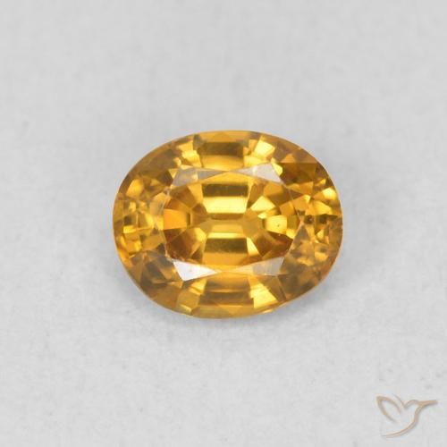 0.57ct Naturale Dorato scuro Zircone, Ovale, VVS