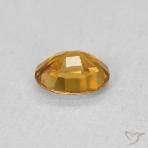 Zircone Dorato scuro naturale da 0.57 ct, Ovale, VVS