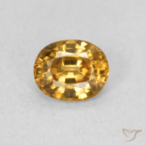 0.65ct Naturale Oro marroncino Zircone, Ovale, VS
