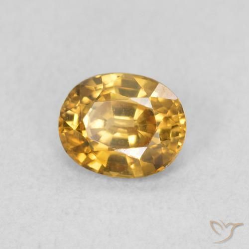 Zircone Oro marroncino naturale da 0.65 ct, Ovale, VS