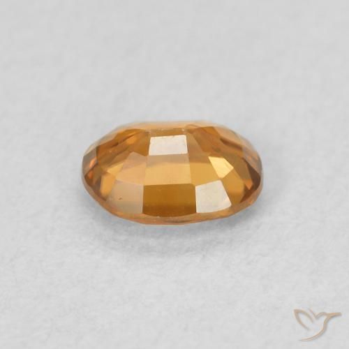 Zircone Arancio Medio naturale da 0.61 ct, Ovale, VVS-VS