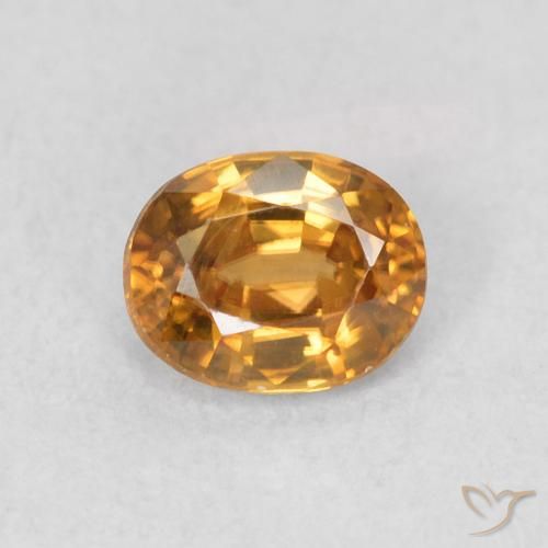 0.64ct Naturale Oro marroncino Zircone, Ovale, VVS-VS