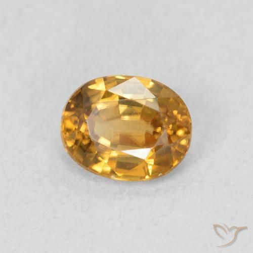 Zircone Oro marroncino naturale da 0.64 ct, Ovale, VVS-VS
