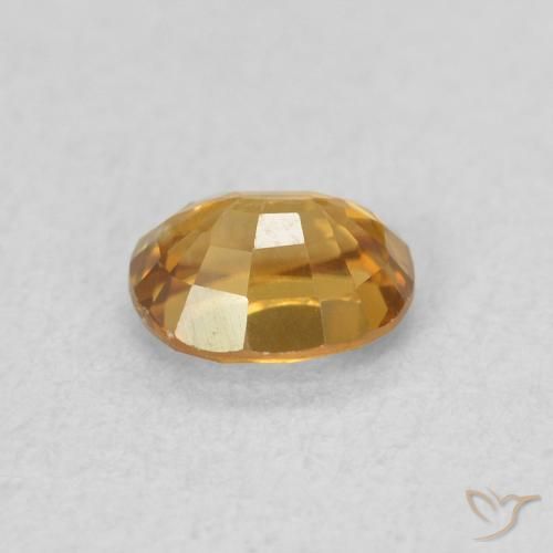 Zircone Oro marroncino naturale da 0.64 ct, Ovale, VVS-VS