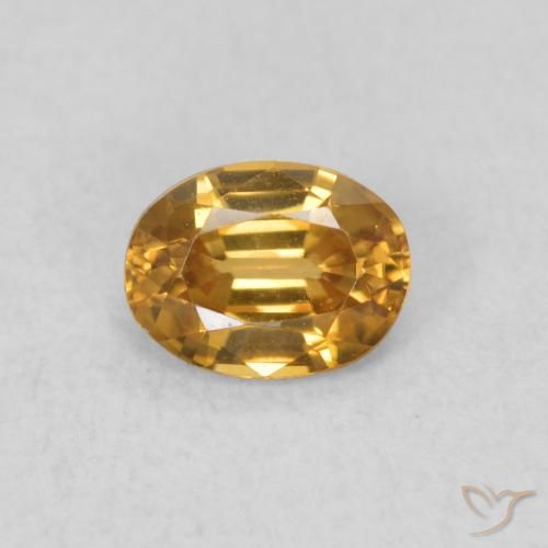 0.57ct Naturale Marrone dorato Zircone, Ovale, VVS