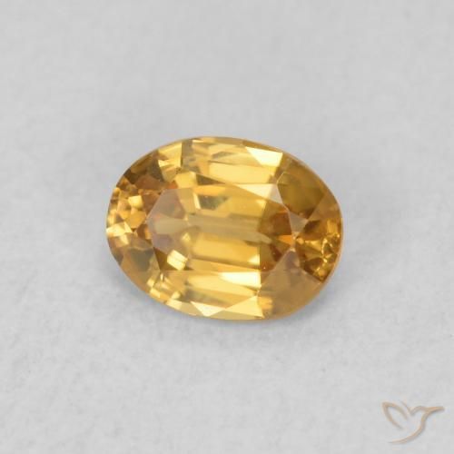 Zircone Marrone dorato naturale da 0.57 ct, Ovale, VVS