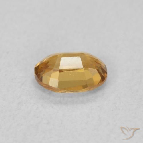 Zircone Marrone dorato naturale da 0.57 ct, Ovale, VVS