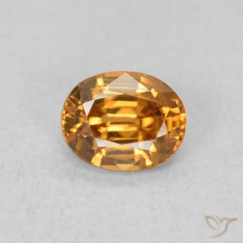 0.62ct Naturale Arancio Medio Zircone, Ovale, VVS