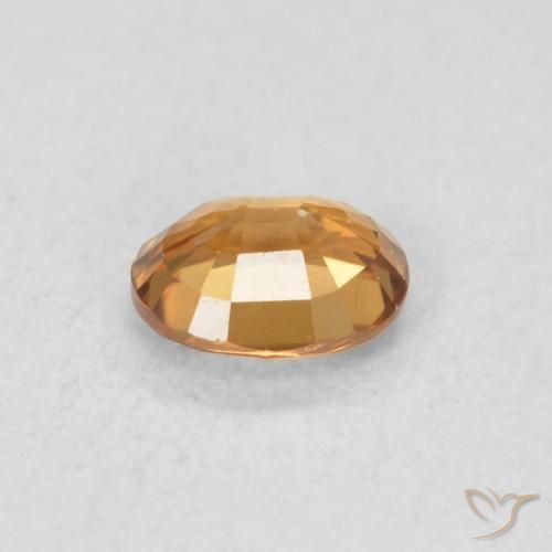 Zircone Arancio Medio naturale da 0.61 ct, Ovale, VVS