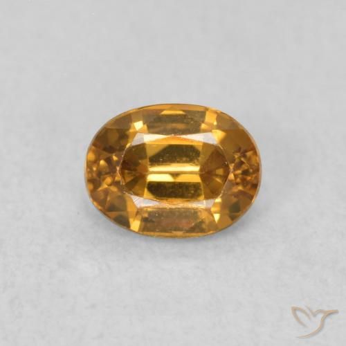 0.62ct Naturale Arancio Medio Zircone, Ovale, VVS