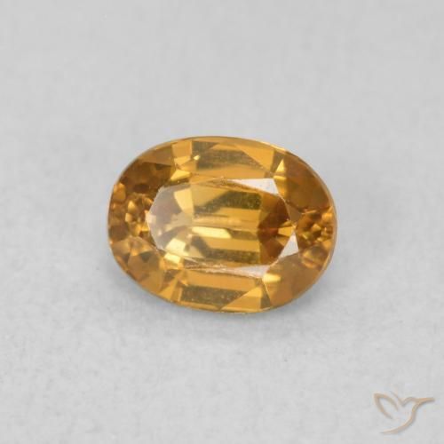 Zircone Arancio Medio naturale da 0.62 ct, Ovale, VVS
