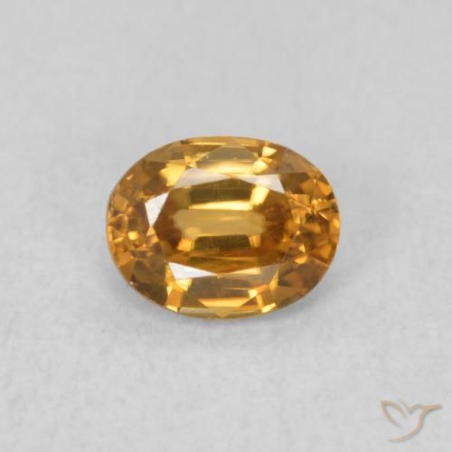 0.61ct Naturale Arancio Medio Zircone, Ovale, VVS