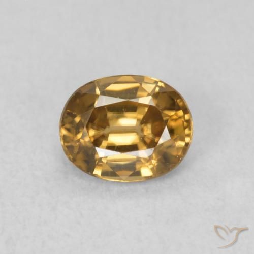 0.64ct Naturale Marrone dorato Zircone, Ovale, VVS