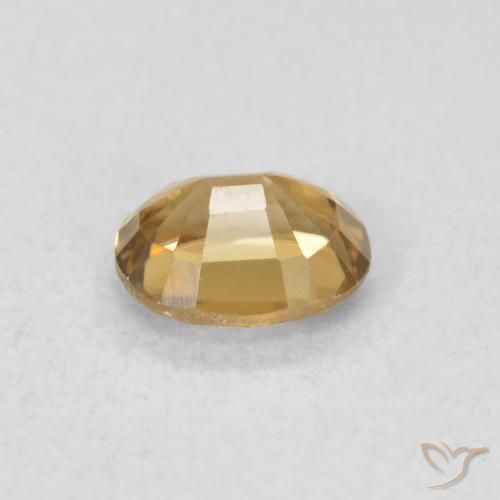 Zircone Marrone dorato naturale da 0.64 ct, Ovale, VVS