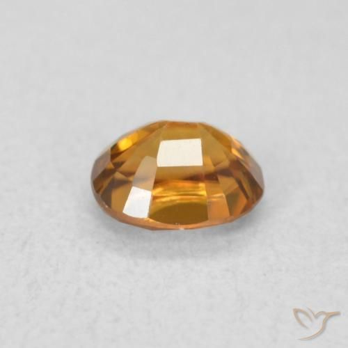 Zircone Arancio Medio naturale da 0.64 ct, Ovale, VVS