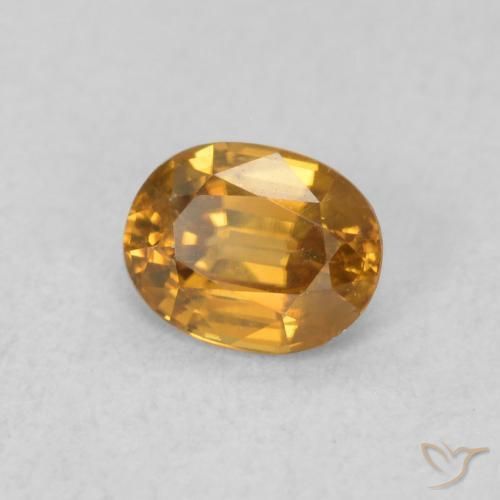 Zircone Marrone arancio naturale da 0.63 ct, Ovale, VVS