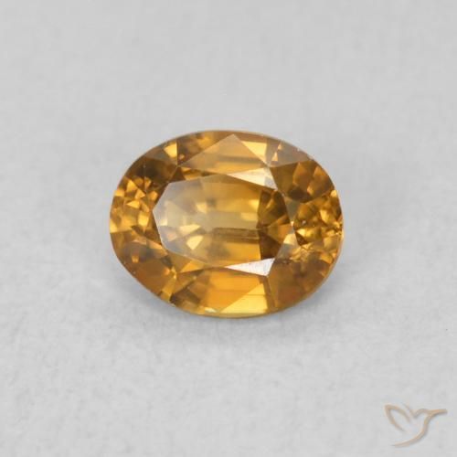 Zircone Marrone arancio naturale da 0.60 ct, Ovale, VVS