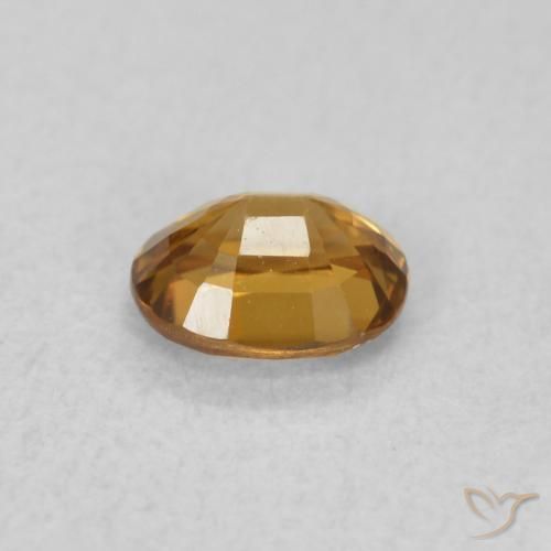 Zircone Marrone arancio naturale da 0.60 ct, Ovale, VVS