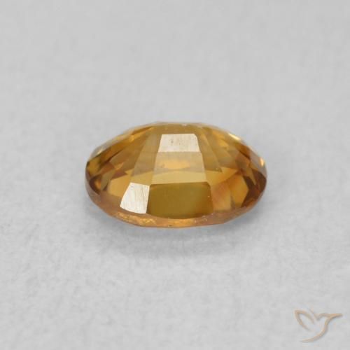 Zircone Marrone arancio naturale da 0.62 ct, Ovale, VVS-VS
