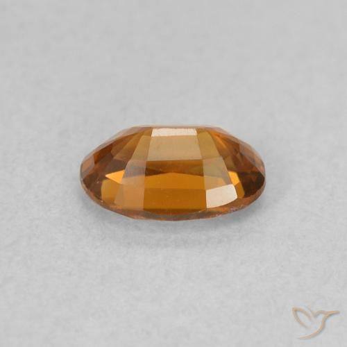Zircone Arancio Medio naturale da 0.80 ct, Ovale, VVS