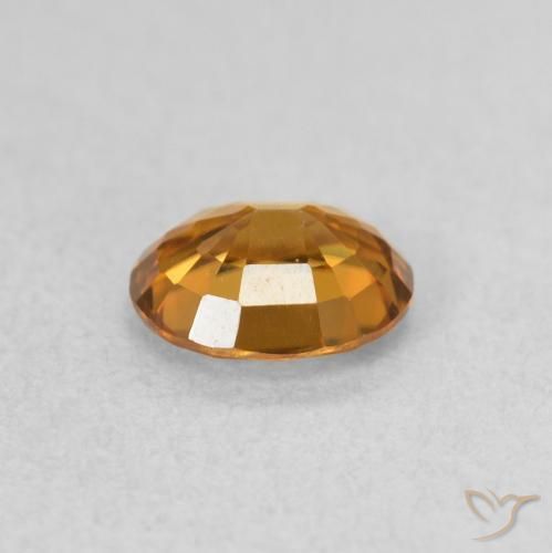 Zircone Arancione marroncino naturale da 0.94 ct, Ovale, VVS