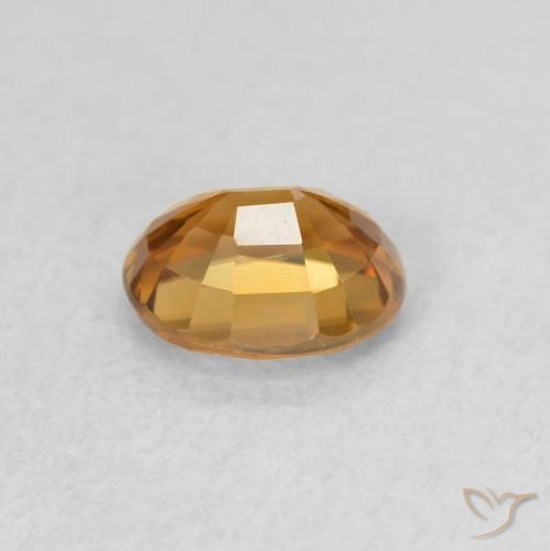Zircone Arancio Medio naturale da 1.02 ct, Ovale, VVS