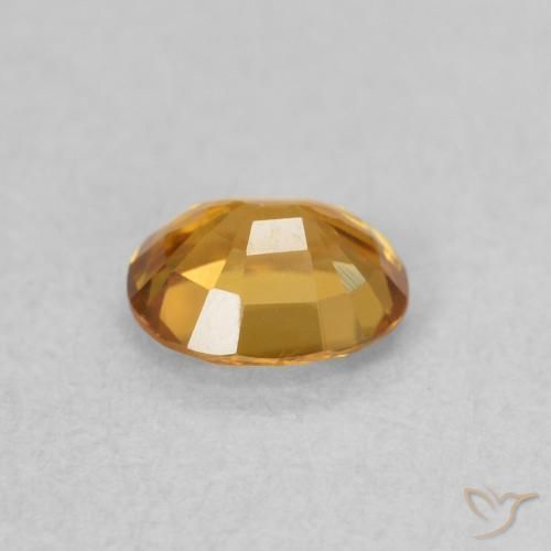 Zircone Marrone dorato naturale da 0.58 ct, Ovale, VVS