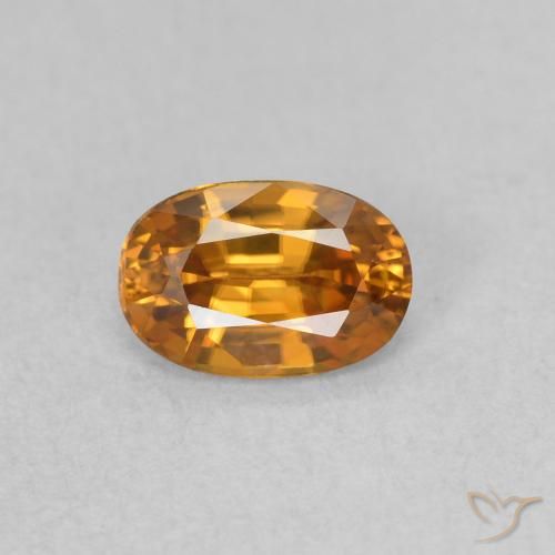 0.74ct Naturale Arancio Medio Zircone, Ovale, VVS