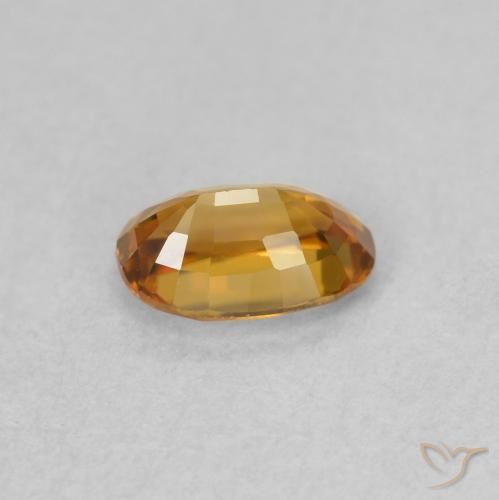 Zircone Arancio Medio naturale da 0.74 ct, Ovale, VVS