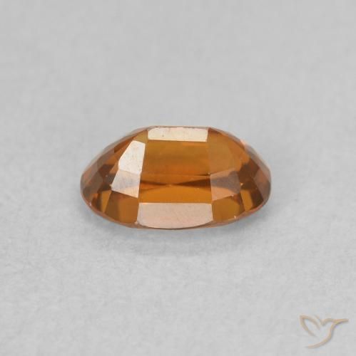 Zircone Arancia Fuoco naturale da 0.85 ct, Ovale, VVS