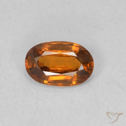 0.62ct Naturale Arancio Medio Zircone, Ovale, VVS